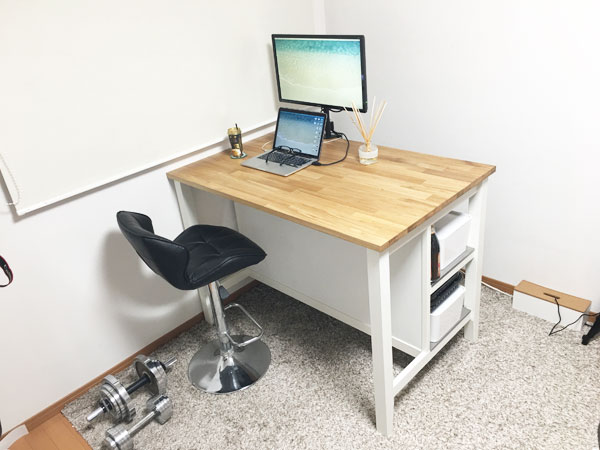 PCデスクをIKEAのアイランドキッチン[STENSTORP]にしたら完全にアリ
