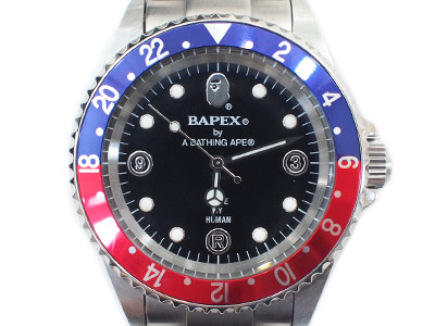 A BATHING APE 'BAPEX TYPE 2'ベイペックス サルマリーナ 青赤 BLUE