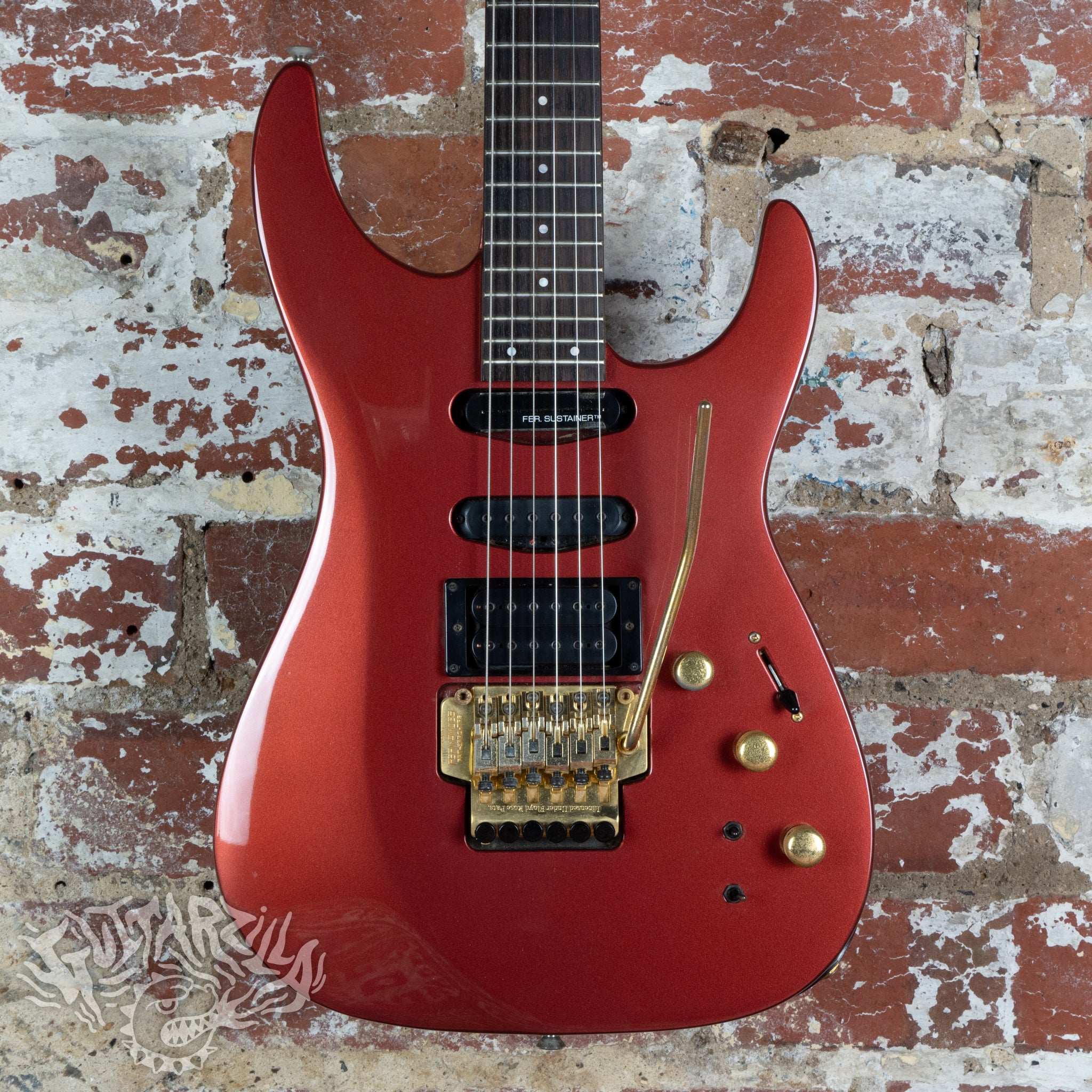 Fernandes Revolver FR-75S Sustainer 1990's Burgundy Metallic