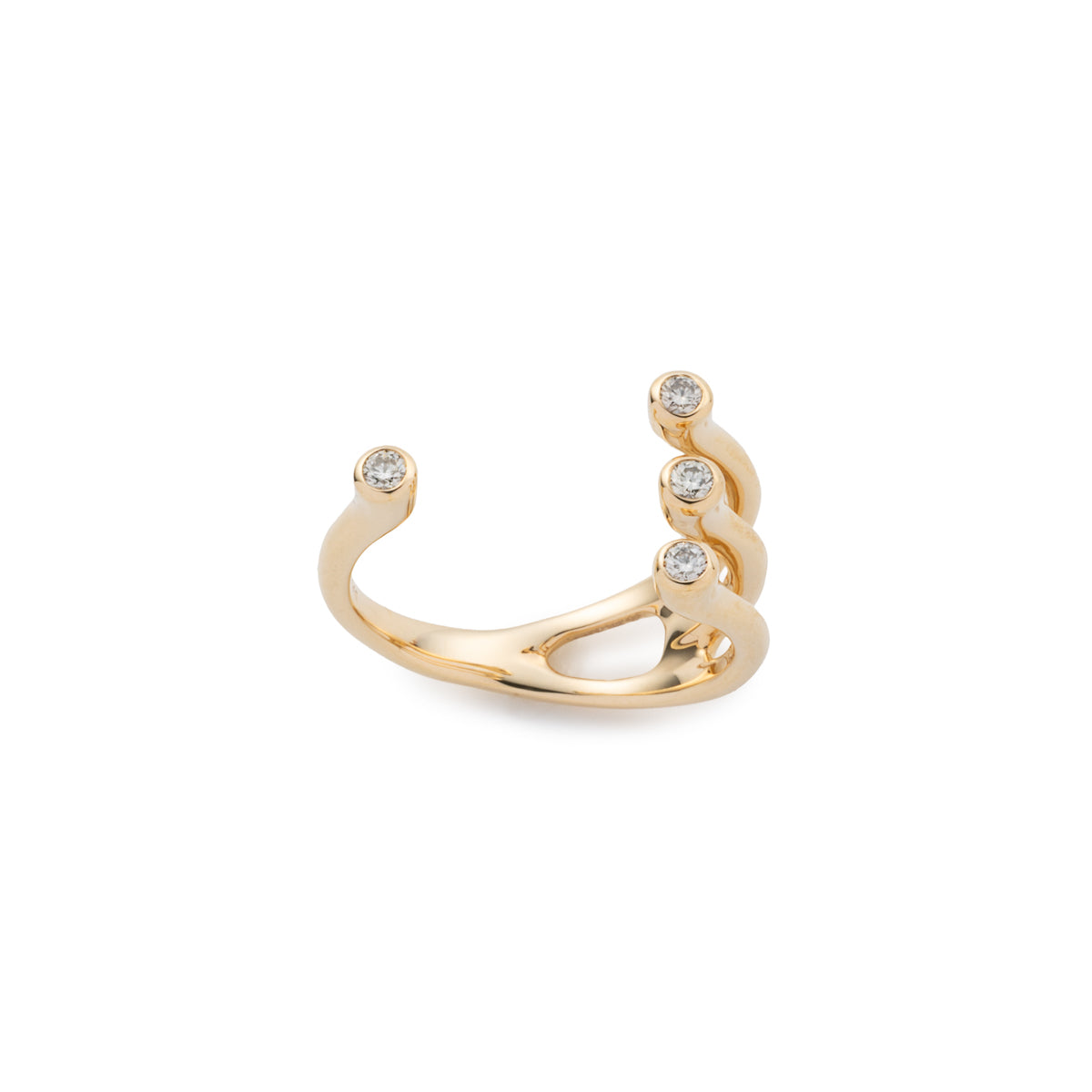 DROSERA ダイヤモンド カフ リング