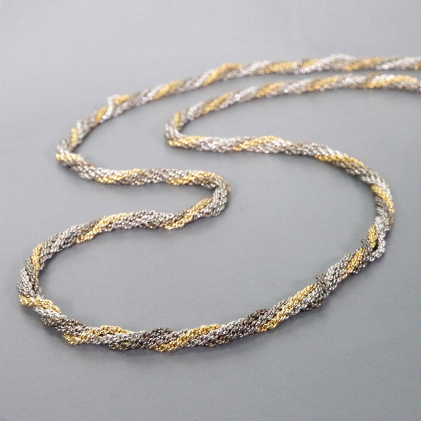 C.Dior ゴールド×シルバー ロープチェーンネックレス – Vintage Shop