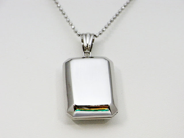 ロケットペンダント ペンダント トップ 長方形18金般若心経入り