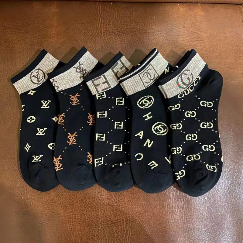 ルイヴィトンブランド靴下5点セットグッチファッション高品質 薄い