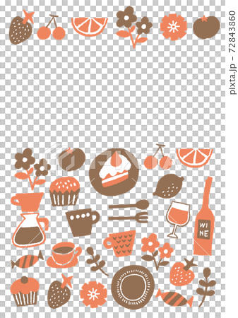カフェイラスト_オレンジのイラスト素材 [72843860] - PIXTA