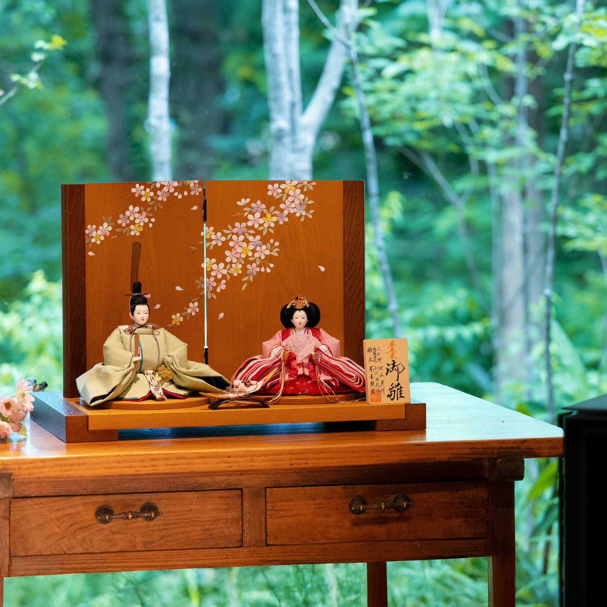 草木染 親王飾り はなもも | トラディショナル 親王飾り | 人形の東玉