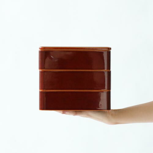 楽天市場】飛騨春慶 元田漆器 隅丸三段重 伝統工芸品 木製 お重箱