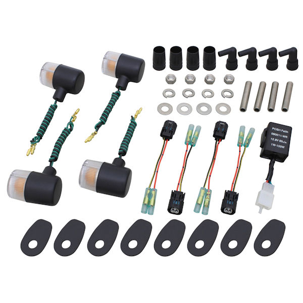 楽天市場】POSH クラシカル 71タイプ ウインカーキット ブラックボディ