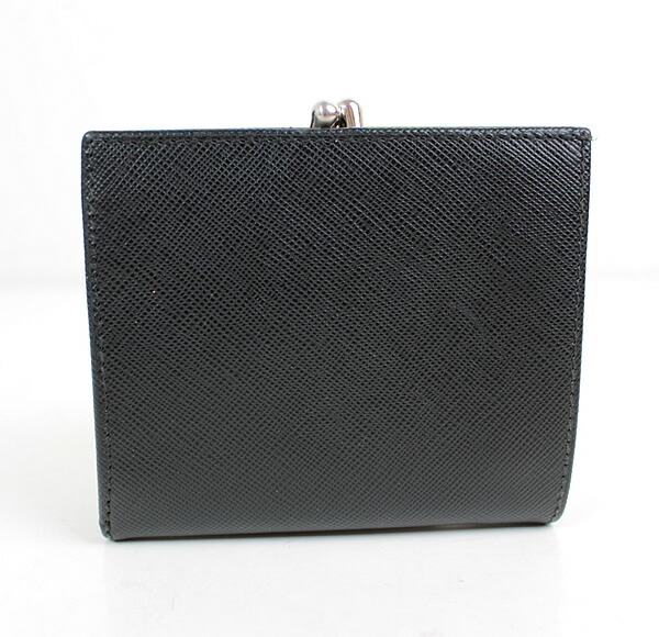 楽天市場】プラダ 二つ折り財布 がま口財布 ミニ財布 黒 ブラック