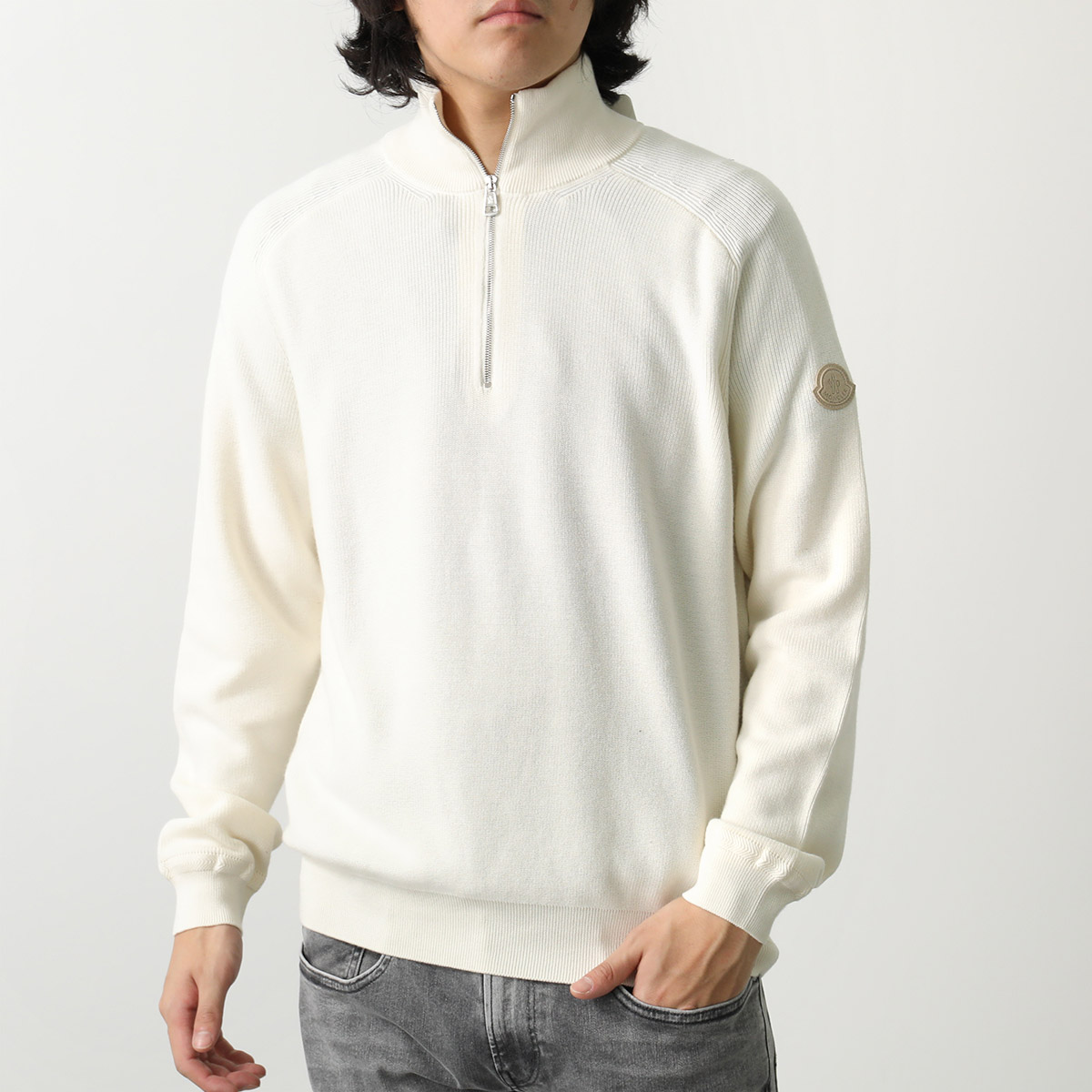 楽天市場】MONCLER モンクレール ハーフジップ セーター 9F00001 M1611