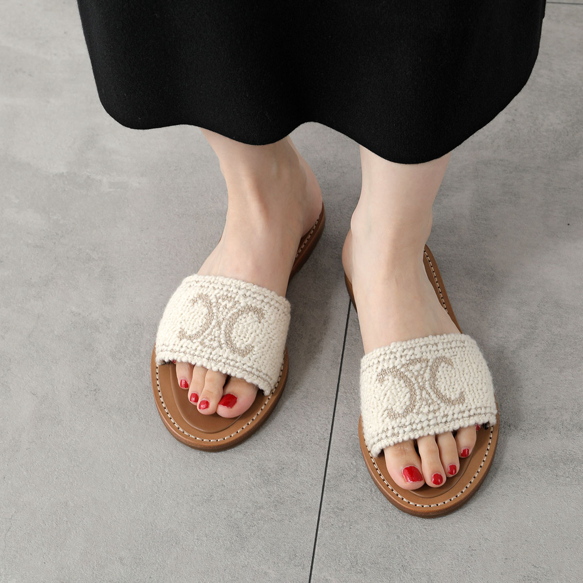 楽天市場】CELINE セリーヌ サンダル LYMPIA リンピア MULE 15