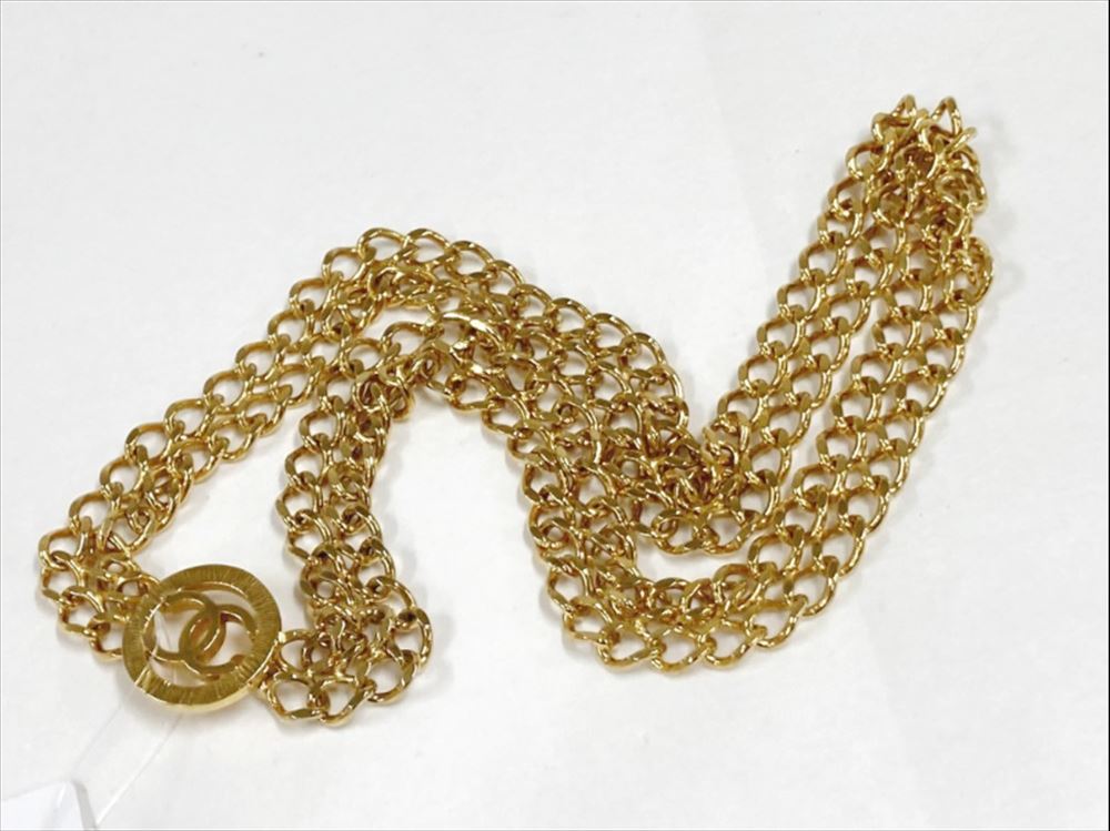 楽天市場】美品 シャネル ベルト チェーンベルト ココマーク ゴールド