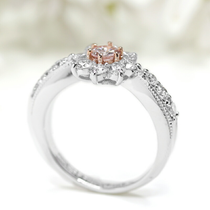 楽天市場】【ｾｰﾙ】ファンシーオレンジピンクダイヤモンド 0.257ct