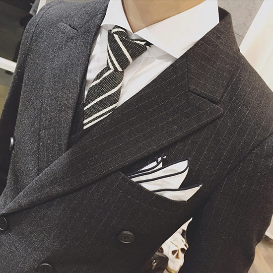 楽天市場】スーツ メンズ ストライプ 縦縞 ダブルスーツ ホストスーツ