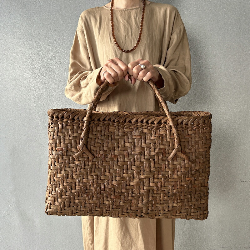 楽天市場】【ご予約】 山葡萄かごバッグ 細網代 特大 YB-116 長野県の