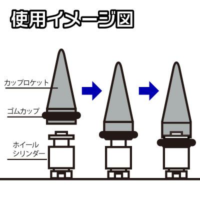 楽天市場】カップロケットセット (4本組) | ホイールシリンダーカップ