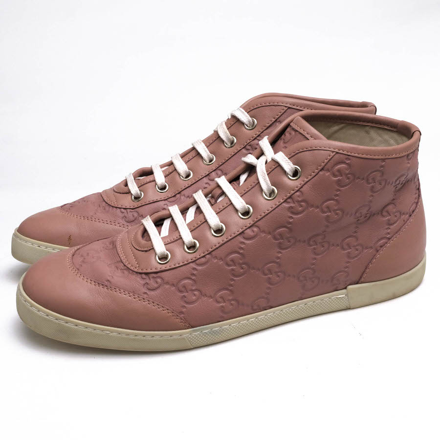 楽天市場】GUCCI ハイカットスニーカー グッチ 391499 GGシマレザー