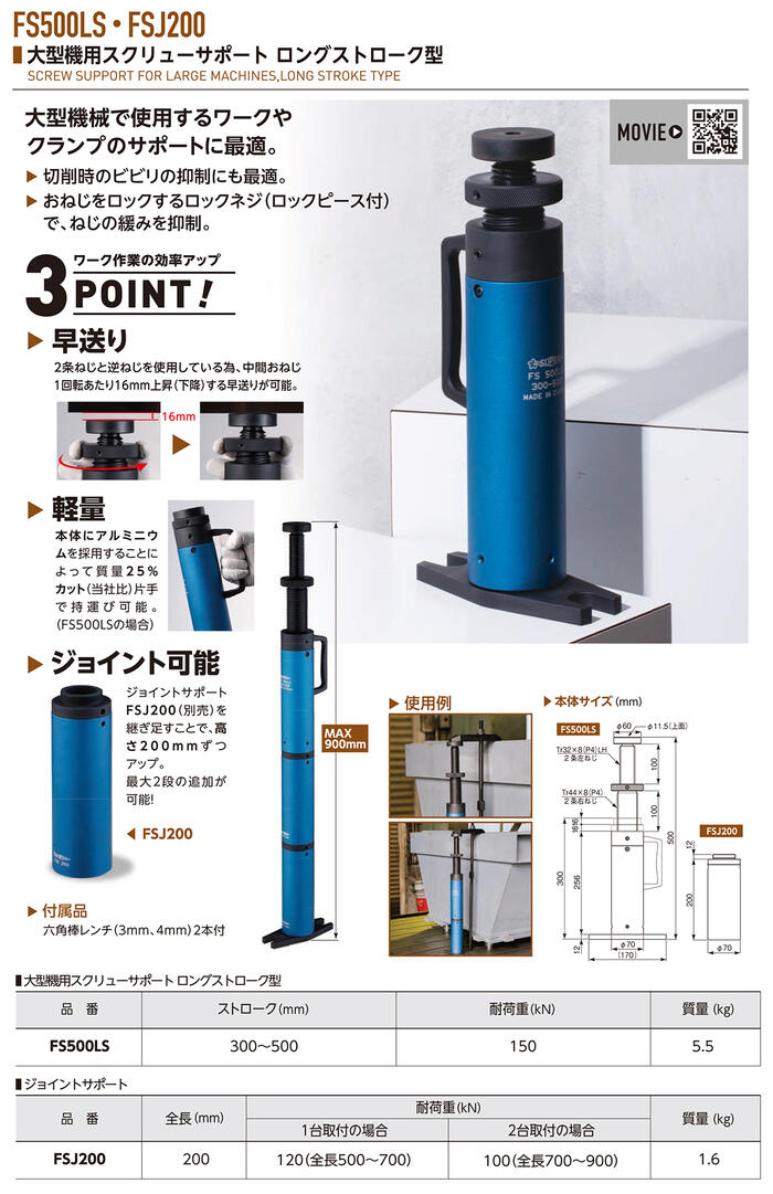楽天市場】スーパーツール 大型機用スクリューサポート ロング