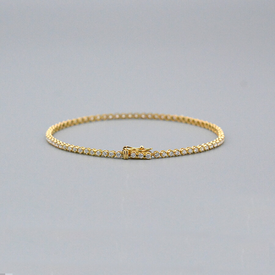 楽天市場】テニスブレスレットフルエタニティーダイヤモンド1.00