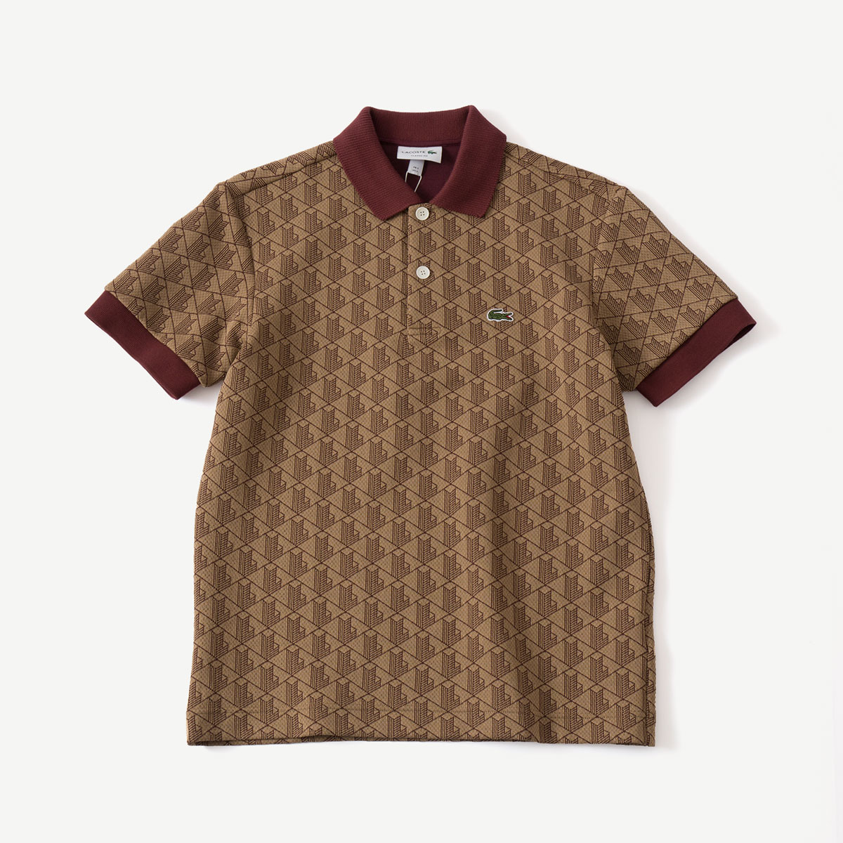 楽天市場】ラコステ LACOSTE モノグラム ジャカード ポロシャツ DH0073