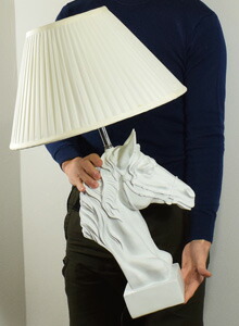 楽天市場】ホワイトホースヘッド 白い馬の頭のテーブルランプ ホワイト