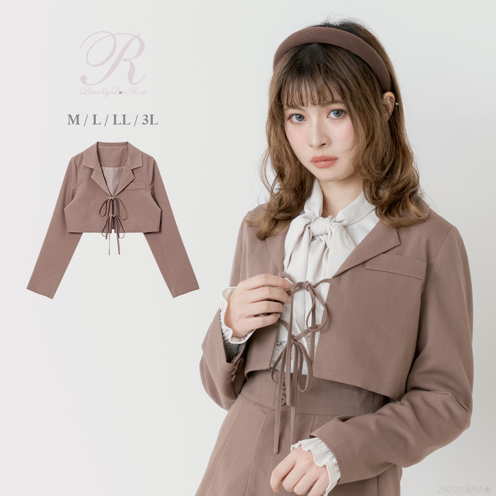 楽天市場】【FINALSALE】ダブルリボンショートジャケット レディース