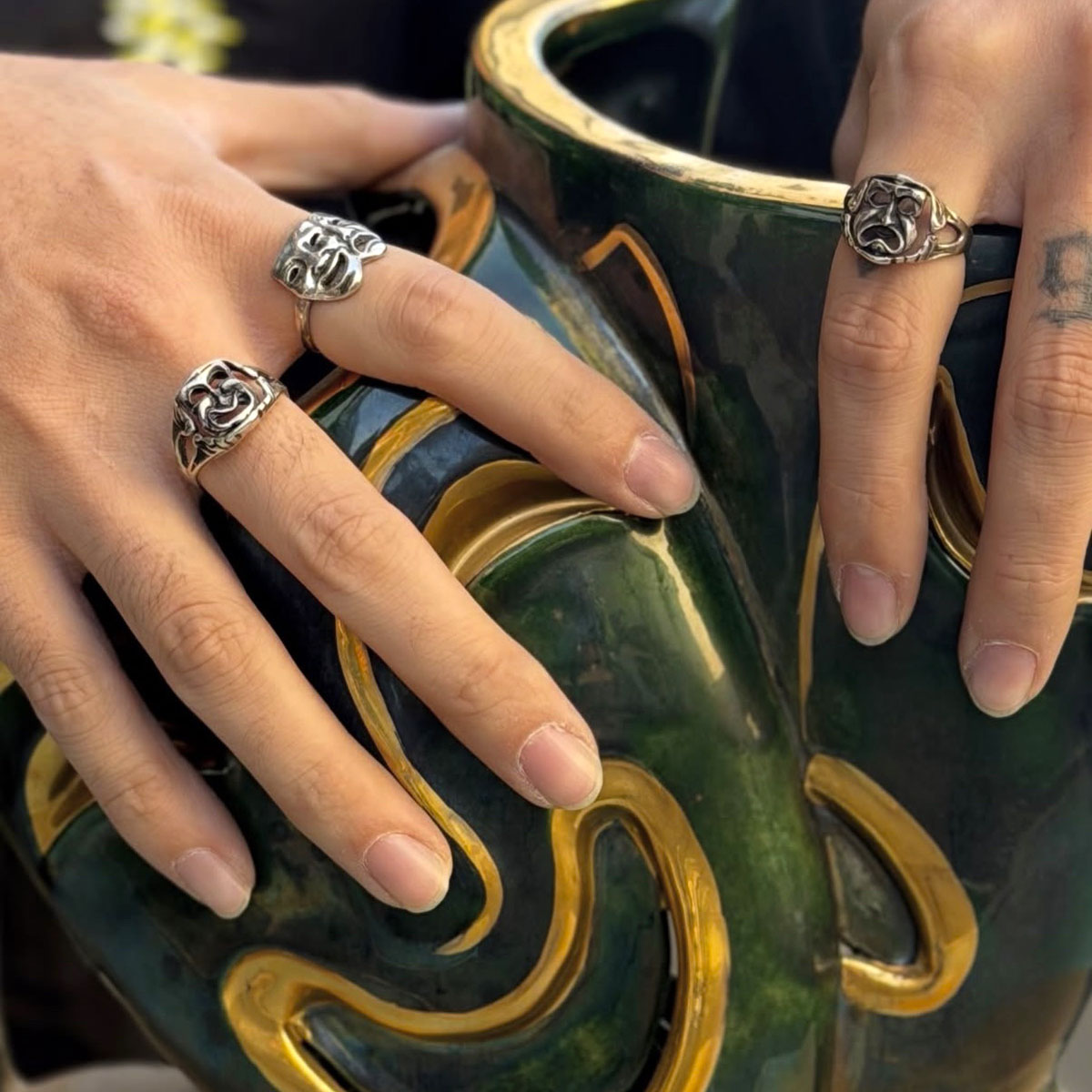 楽天市場】シルバー ツーフェイスリング / DRY BONES【ドライボーンズ