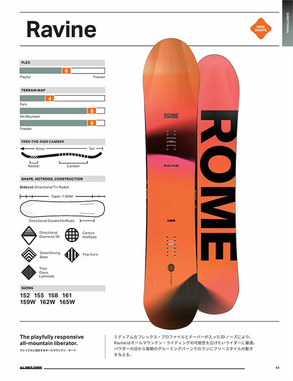 楽天市場】送料無料 スノーボード 板 ROME SDS ローム RAVINE