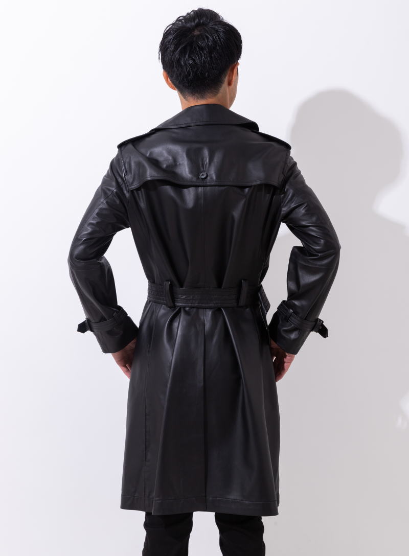 楽天市場】Freedom トレンチコート ラムレザー 大きいサイズ 4L 革