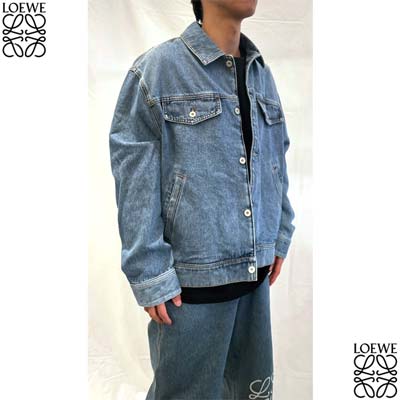 楽天市場】LOEWE ロエベ ジャケット メンズ デニム ブルゾン レザー
