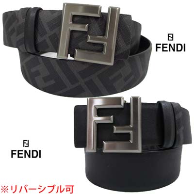 楽天市場】FENDI フェンディ ベルト メンズ リバーシブル レザー FF
