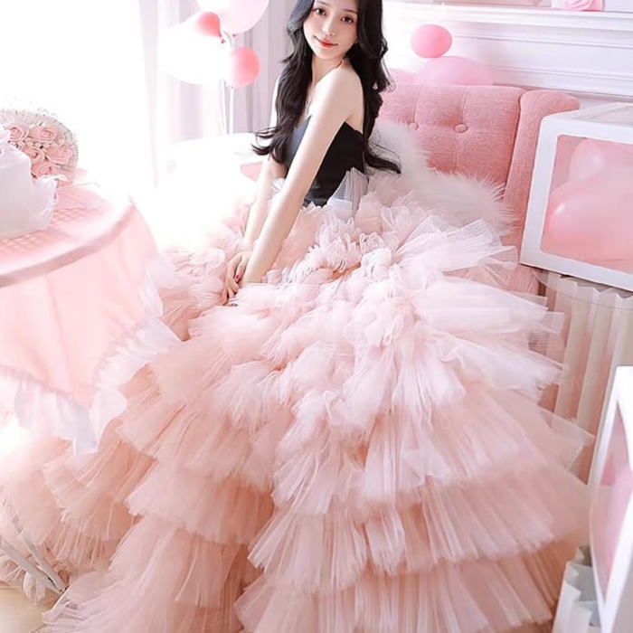 楽天市場】ANGEL カラードレス 新作 バイカラー ベアトップ チュール