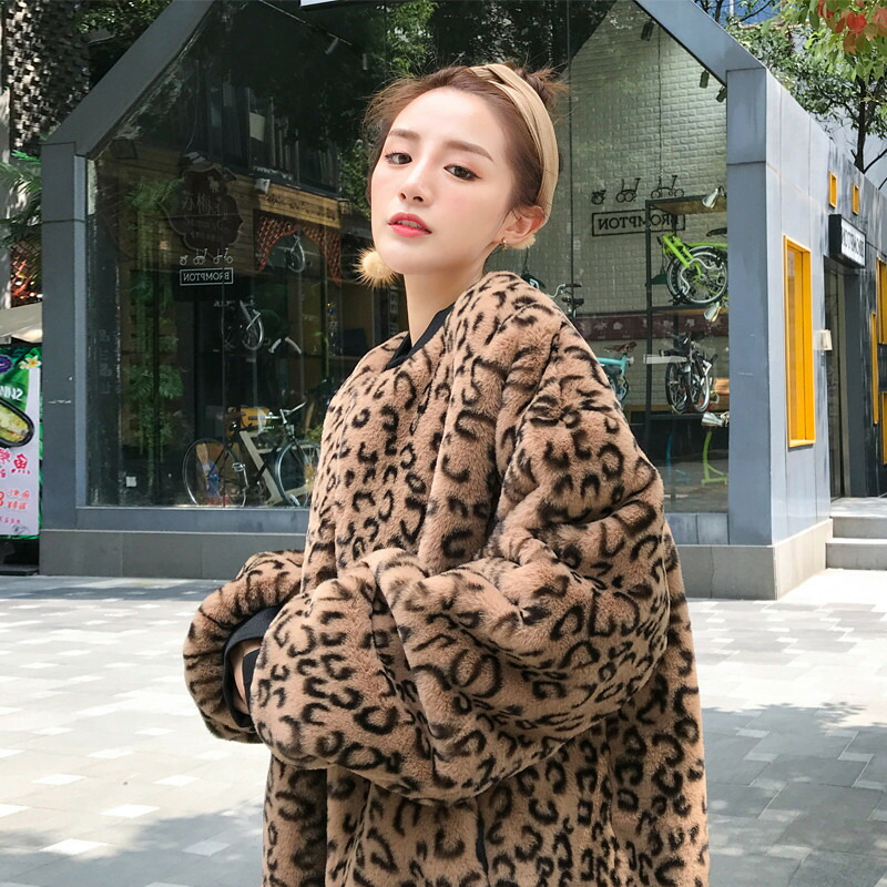 楽天市場】レディースアウター ジャケット フェイクファー レオパード