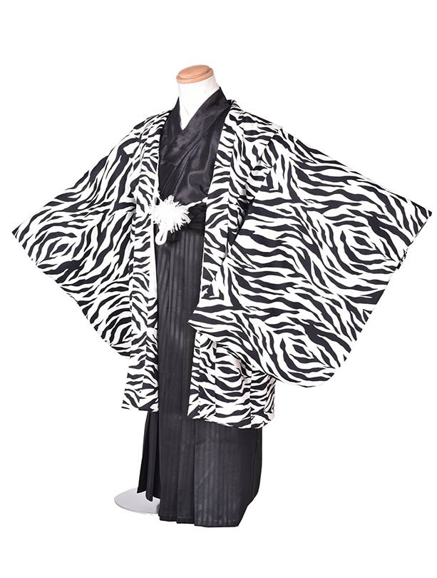 楽天市場】【レンタル】七五三 レンタル 5歳 黒ゼブラ 5才男児袴セット