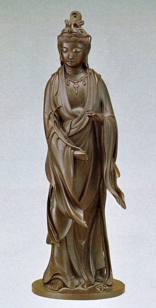 楽天市場】高村光雲作品 楊柳観音像 銅製 明治の巨匠の名作 桐箱付