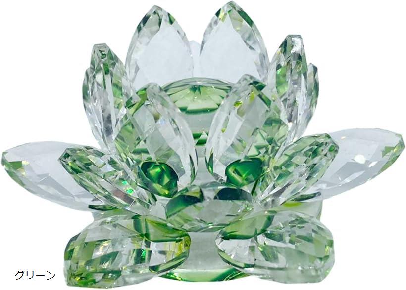 楽天市場】蓮の花 クリスタル ガラス 置物 オブジェ インテリア 風水