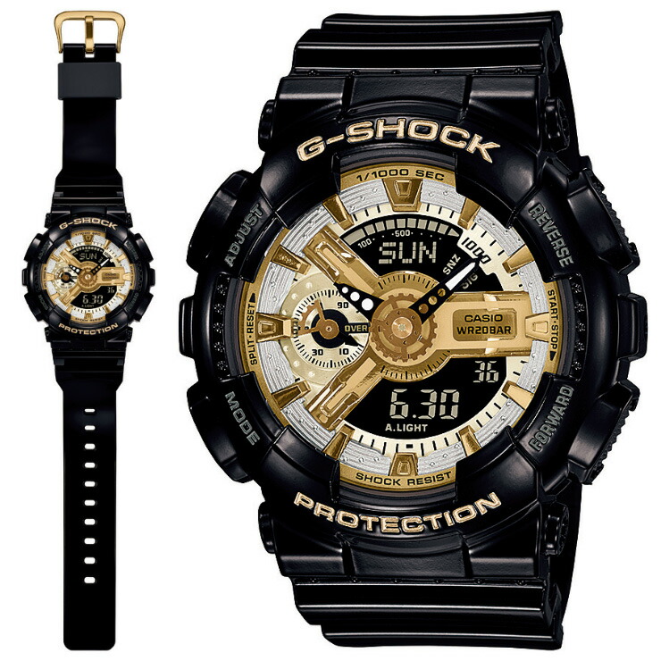 楽天市場】WEB限定 CASIO G-SHOCK ミッドサイズ ブラック＆ゴールド