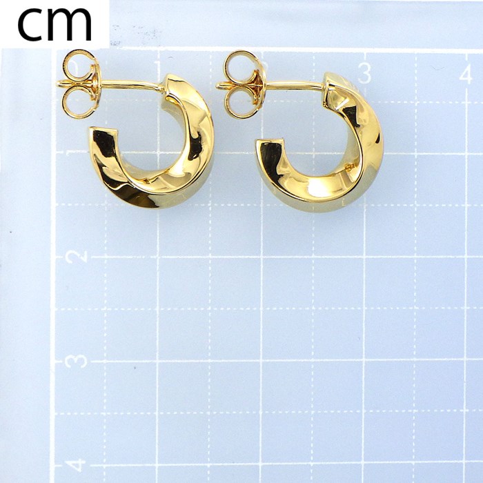 楽天市場】ティファニー Tiffany & Co. ピアス ツイスト フープ K18YG