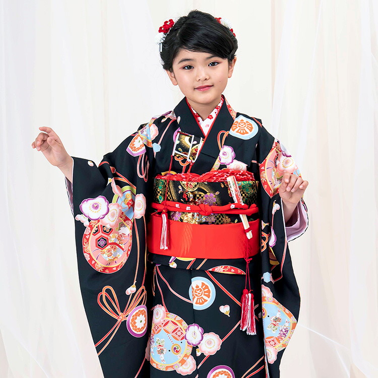 楽天市場】【レンタル】七五三 着物 7歳 四つ身セット(結び帯セット