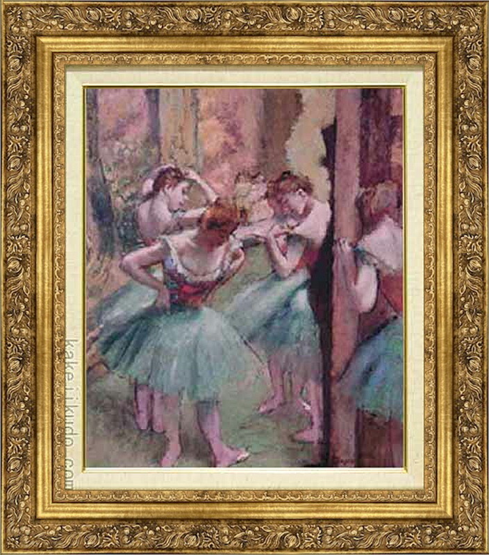 楽天市場】ドガ 絵画 踊り子、ピンクとグリーン F8号 送料無料 【複製