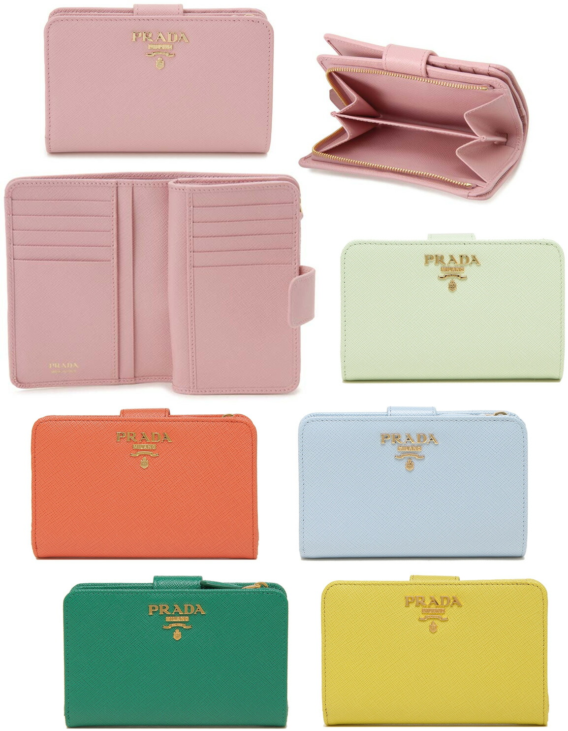 楽天市場】PRADA プラダ レディース 財布L字ファスナー小銭入れ付き二