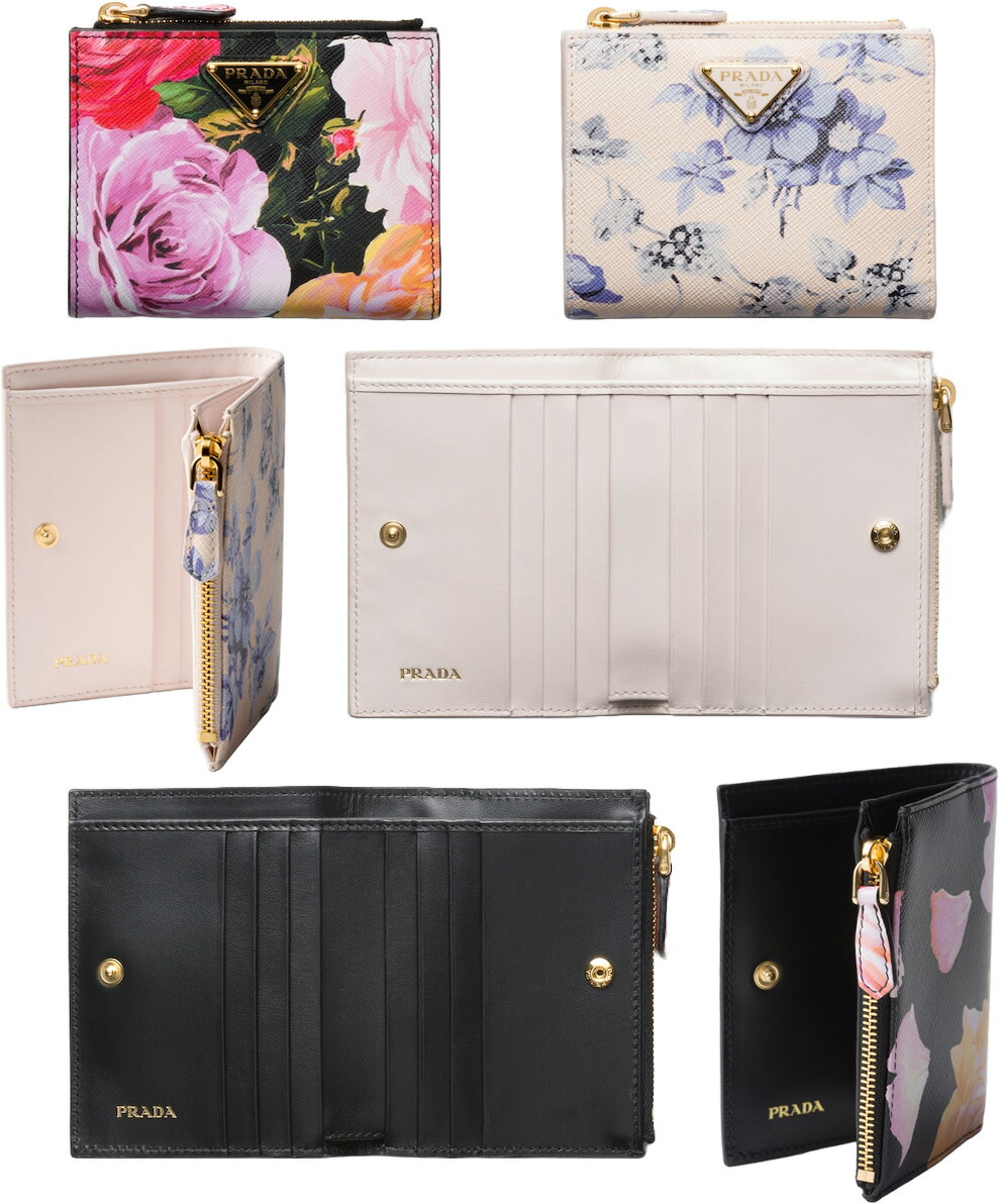 楽天市場】PRADA プラダ レディースファスナー小銭入れ付き二つ折り