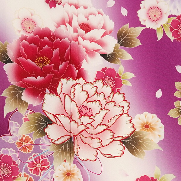 楽天市場】【成人式 振袖 レンタル】RS1324 正絹 白 牡丹くす玉フル