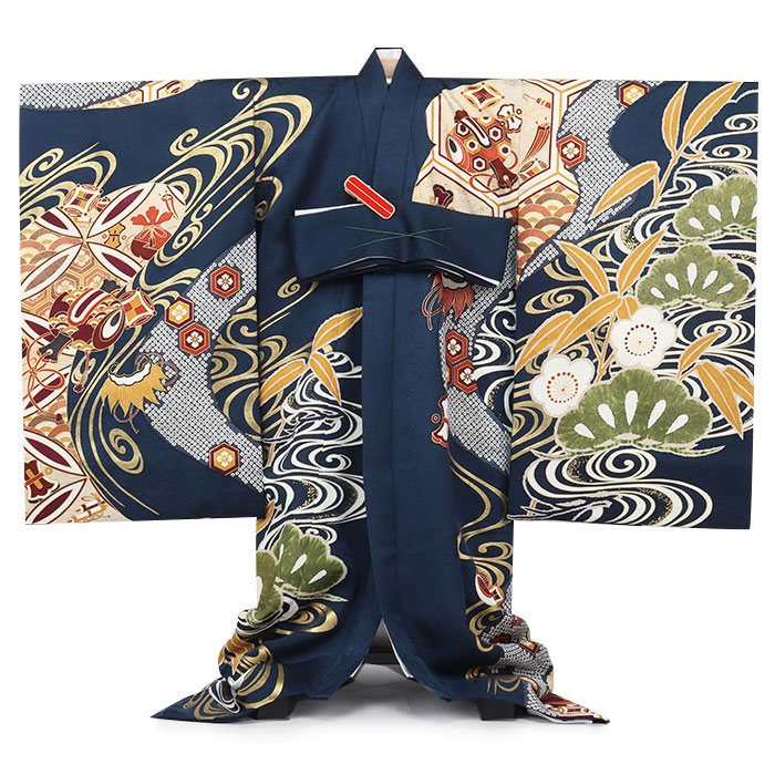 楽天市場】お宮参り 着物 男の子 絹100% 正絹初着 掛け着 産着 モダン