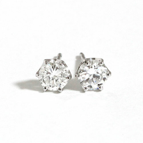 楽天市場】新在庫入荷 限定品 ダイヤモンド ピアス 0.6ct 0.3ct×0.3ct
