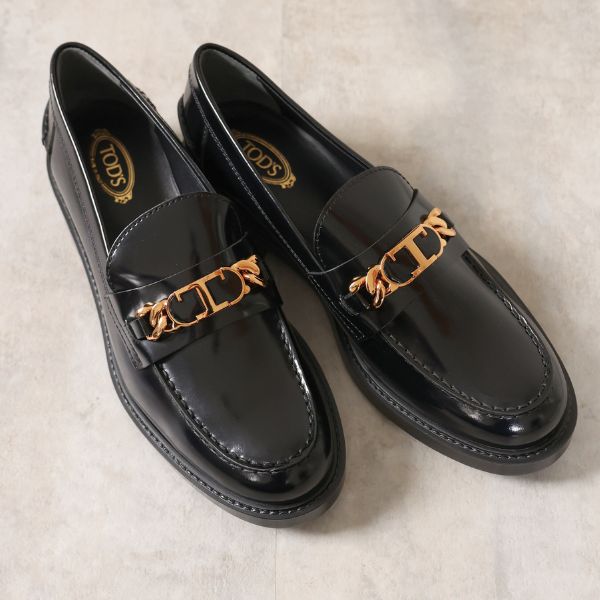 楽天市場】TODS トッズ T Chain Leather Loafers レザー ローファー