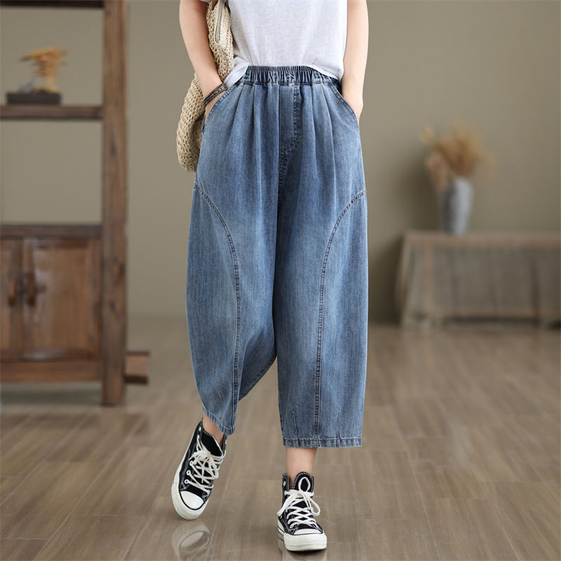 楽天市場】デニムパンツ レディース パンツ ワイドパンツ 夏 9分丈