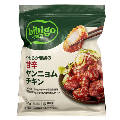 楽天市場】冷凍 bibigo ビビゴ やわらか若鶏の甘辛ヤンニョムチキン