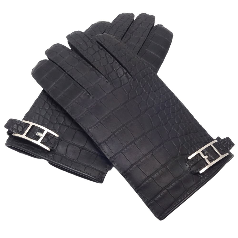 楽天市場】HERMES エルメス 手袋 グローブ サイズ9 アリゲーターマット