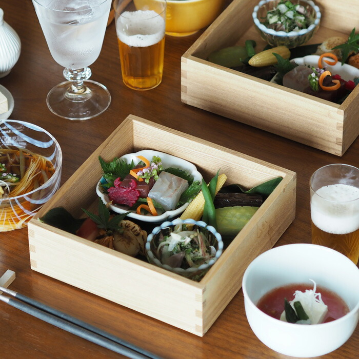 楽天市場】松屋漆器店 白木 6寸二段重 内白木 / お重 重箱 タモ 運動会