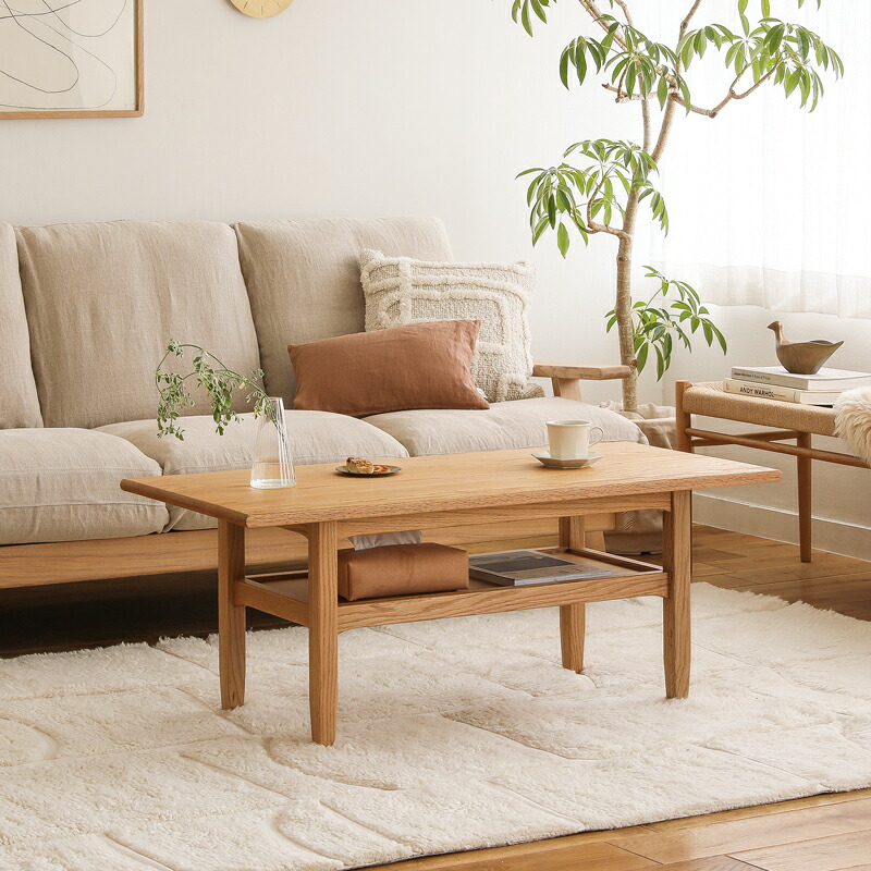 楽天市場】センターテーブル stand ナチュラル ローテーブル リビング